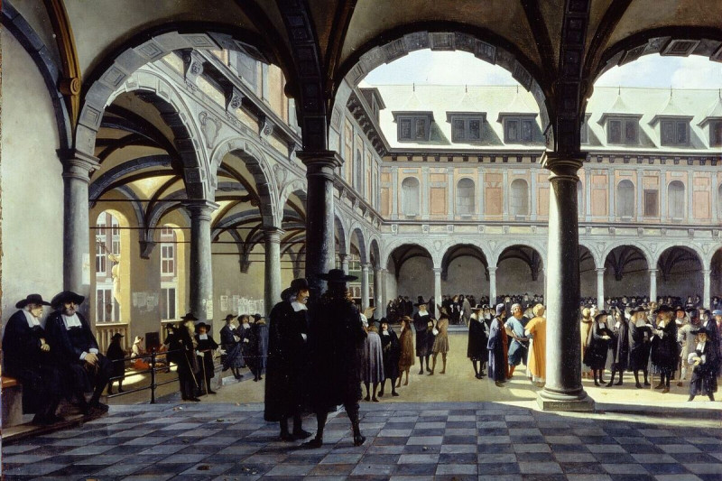 <p><em>The Old Exchange of Amsterdam. </em>/ <strong>Wikimedia Commons</strong></p>