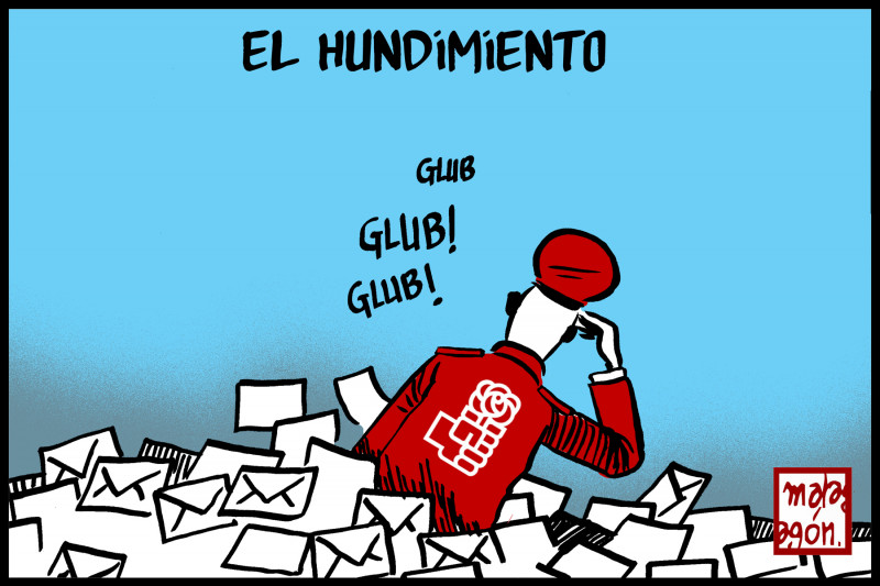 <p><em>El hundimiento.</em> / <strong>Malagón</strong></p>