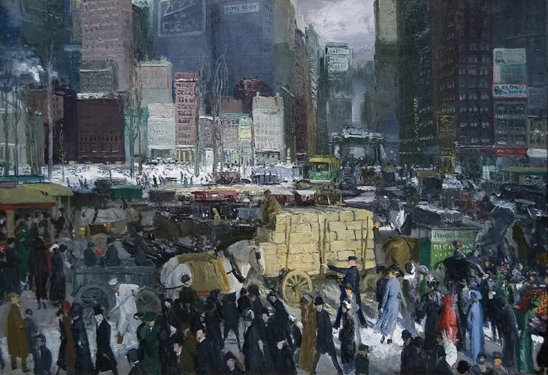 <p><em>New York </em>(1911), George Bellows. /<strong> Galería Nacional de Arte.</strong></p>