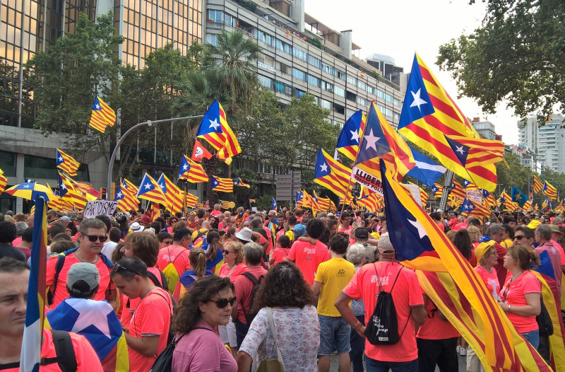 <p>Celebración de la Diada de 2018 en Barcelona. /<strong> Yves Séguier</strong></p>