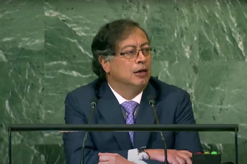 <p>Gustavo Petro, durante su discurso ante la Asamblea General de la ONU del 20 de septiembre de 2022. / <strong>ONU</strong></p>