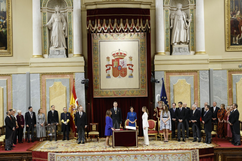 <p>La princesa Leonor jura la Constitución, el pasado 31 de octubre. <strong>/ Congreso de los Diputados</strong></p>