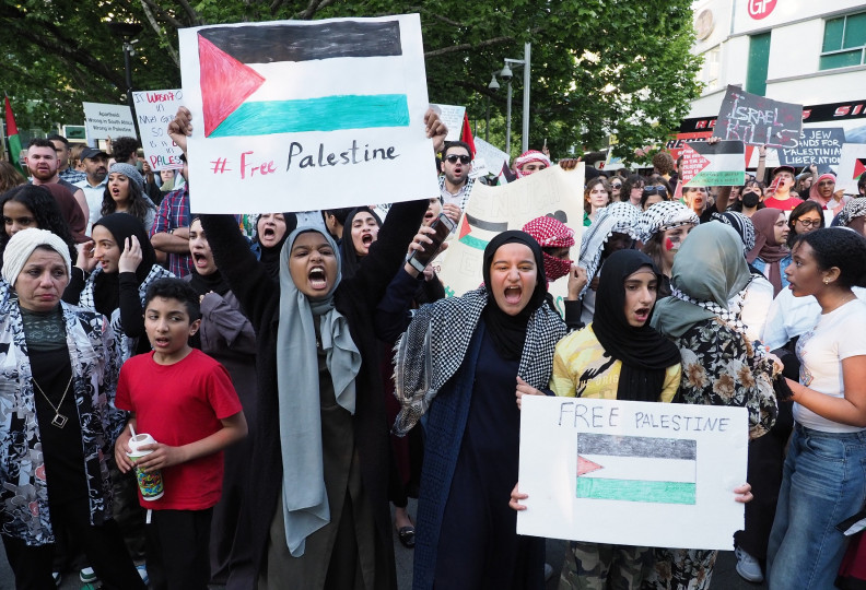 <p>Manifestación en Canberra, Australia, el 20 de octubre contra el genocidio de la población palestina. / <strong>Leo Bild</strong></p>