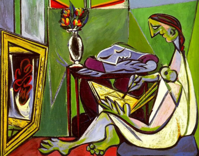 <p><em>Mujer joven dibujando.</em> (Pablo Picasso, 1935). </p>