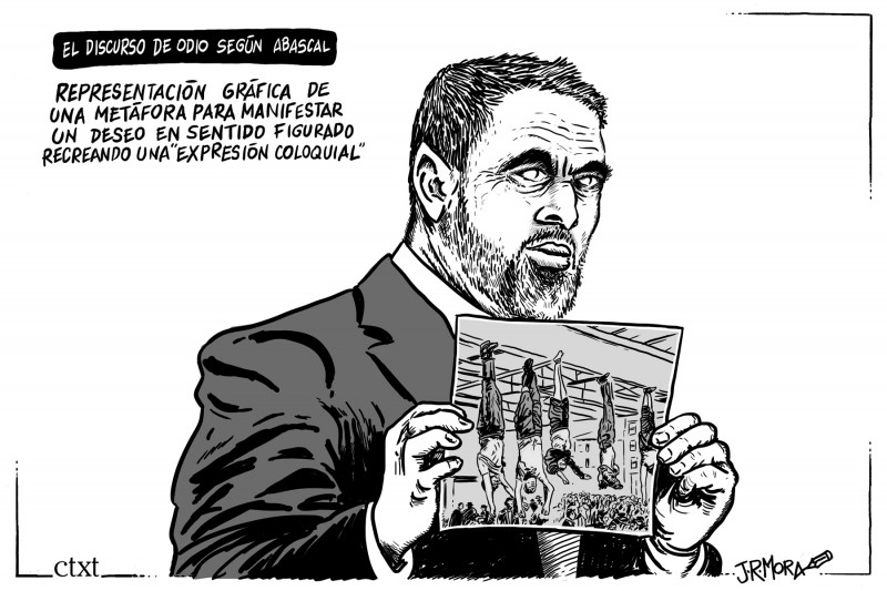 <p><em>El discurso de odio, según Abascal.</em> /<strong> J.R Mora</strong></p>