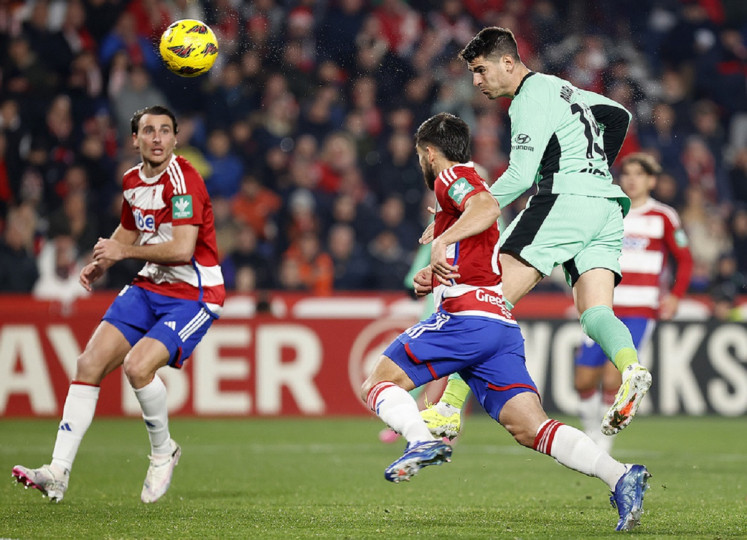 <p>Morata anotó el 0-1 con un remate de cabeza. / <strong>Ángel Gutiérrez (Club Atlético de Madrid)</strong></p>