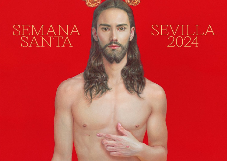 <p>Cartel anunciador de la Semana Santa de Sevilla 2024 (detalle). / <strong>Salustiano.</strong></p>