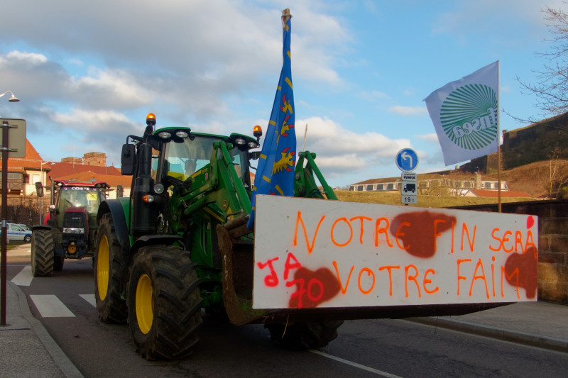 <p>Manifestación de agricultores en Belfort (Francia) el 31 de enero de 2024. / <strong>Thomas Bresson (vía Wikimedia Commons)</strong></p>