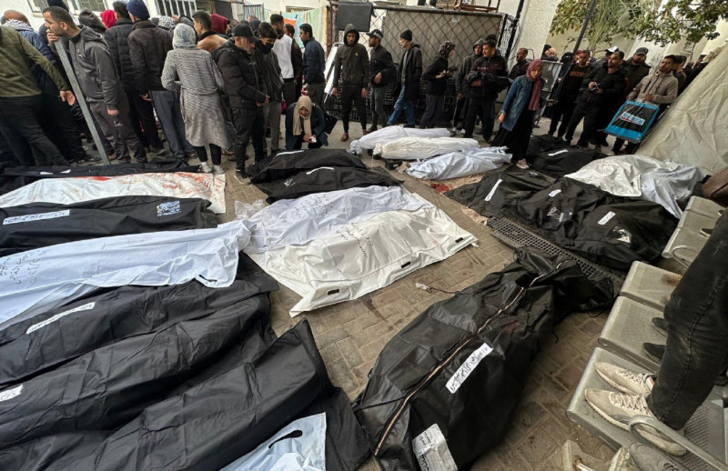 <p>Al menos 200 personas murieron en Rafah por los ataques israelíes la noche del 11 de febrero. / <strong>Quds News Network</strong></p>