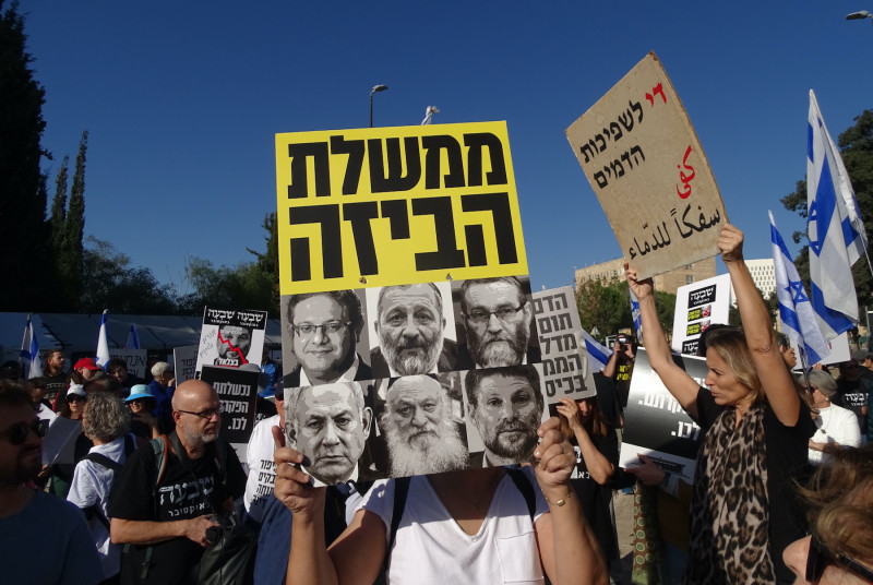 <p>Manifestación contra Netanyahu en Jerusalén. / <strong>G. I. </strong></p>