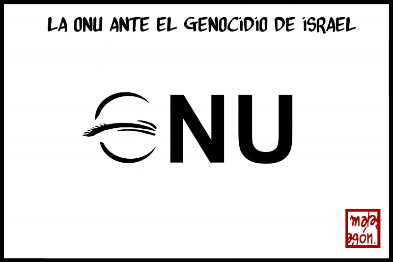 <p><em>La ONU ante el genocidio de Israel</em>. / <strong>Malagón</strong></p>