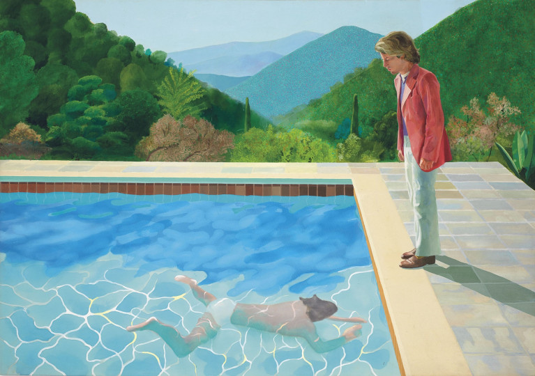 <p><em>Retrato de un artista (piscina con dos figuras). </em>(David Hockney, 1972).</p>