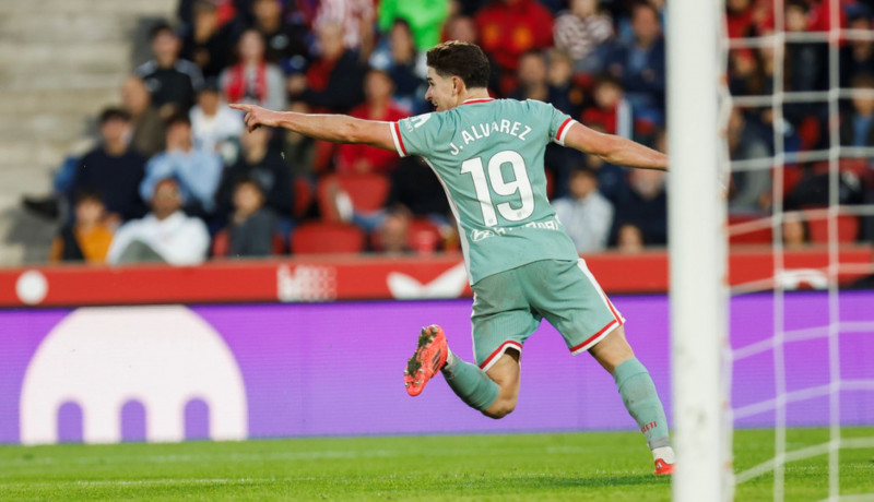 <p>Julián Álvarez celebra el único tanto del partido. /<strong> Atlético de Madrid</strong></p>