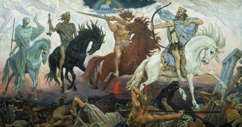 <p><em>Cuatro jinetes del Apocalipsis</em> de Viktor Vasnetsov (1887). / <strong>Wikipedia</strong></p>