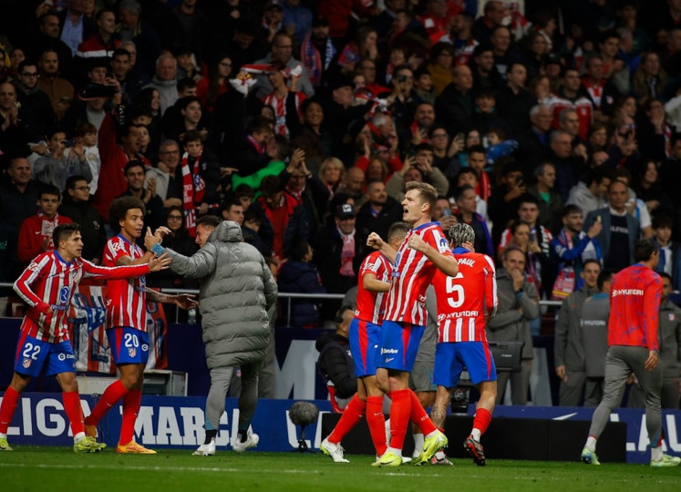 <p>Sorloth celebra el segundo gol del Atleti contra el Alavés. / <strong>Club Atlético de Madrid</strong></p>