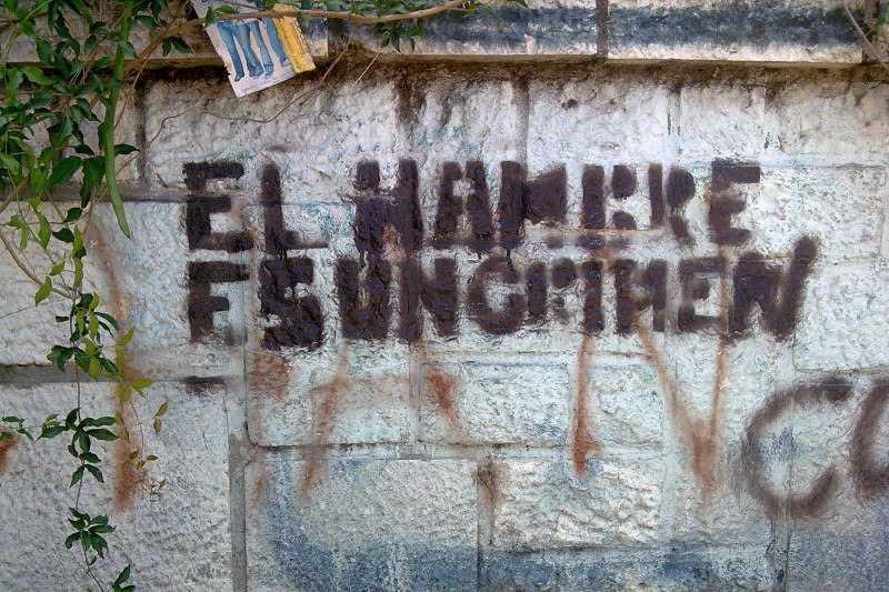 <p>Pintada en contra del hambre en el mundo, en Córdoba (Argentina). / <strong>Alakasam</strong></p>