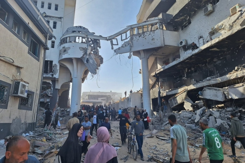 <p>Una calle de Gaza destrozada por los ataques israelís. / <strong>Médicos Sin Fronteras</strong></p>