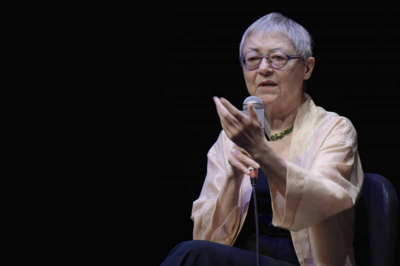 <p>Sigrid Nunez, durante una charla del 62º Festival de cine de Nueva York, el pasado 14 de octubre 2024. / <strong>Film at Lincoln Center</strong></p>