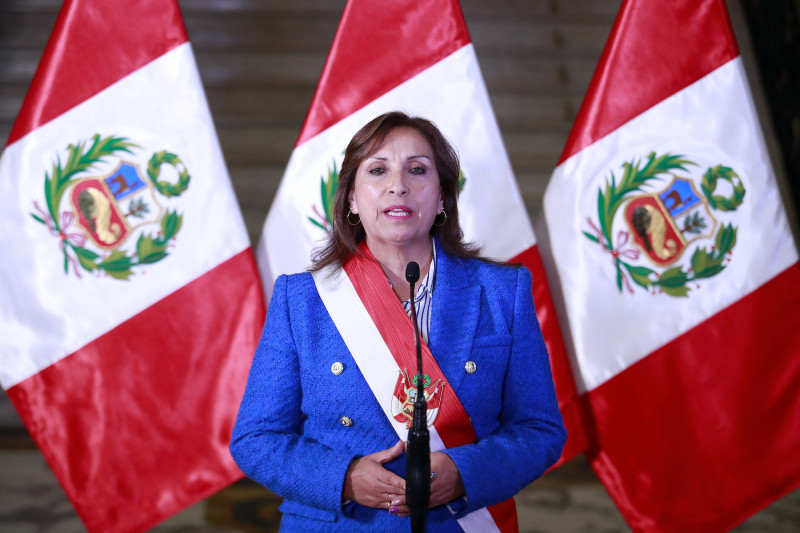 <p>Dina Boluarte, durante el Mensaje a la Nación del 11 de diciembre de 2022. / <strong>Luis Iparraguirre (Presidencia Perú)</strong></p>