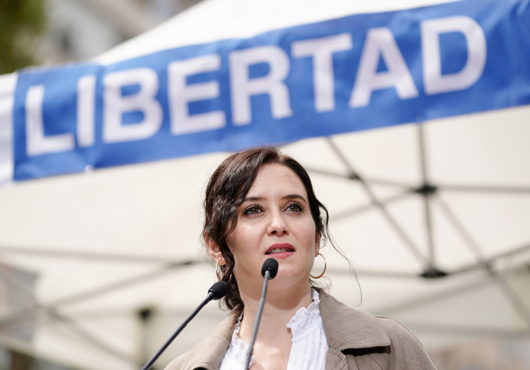 <p>Isabel Díaz Ayuso en Chamberí en 2021. /<strong> PP Comunidad de Madrid</strong></p>