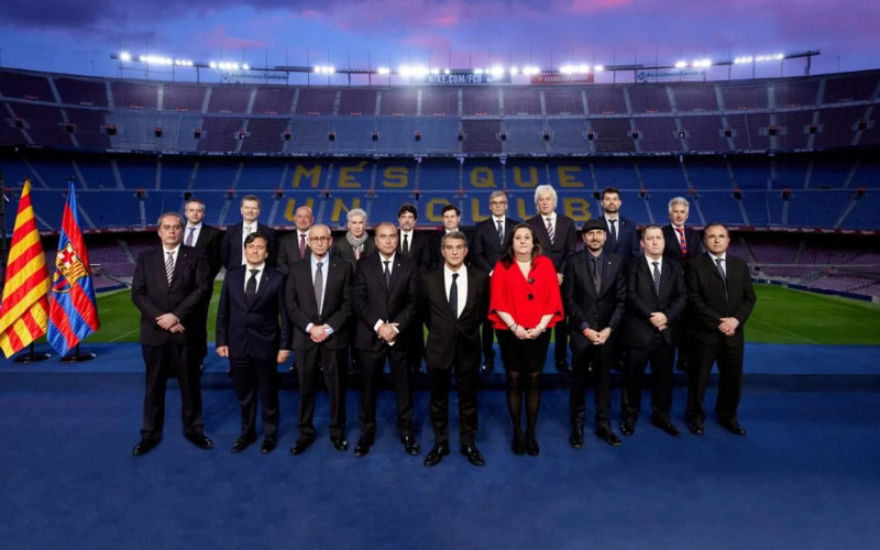 <p>Una imagen de la actual junta directiva del FC Barcelona. / <strong>FCBarcelona</strong></p>