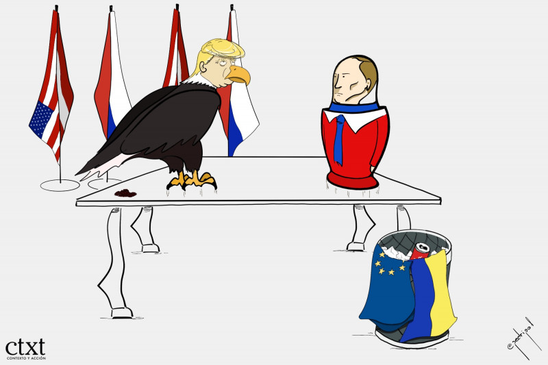 <p>Trump, Putin, Ukrania, UE. / <strong>Pedripol </strong></p>