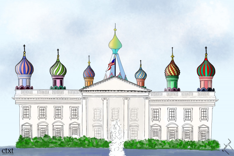 <p>Trump, Putin, Casa Blanca, Kremlin. / <strong>Pedripol </strong></p>