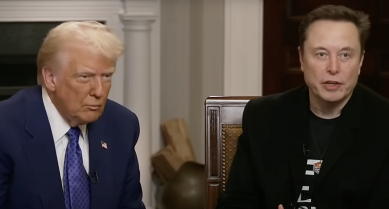 <p>Donald Trump y Elon Musk durante una entrevista el 19 de febrero. / <strong>Fox News</strong></p>