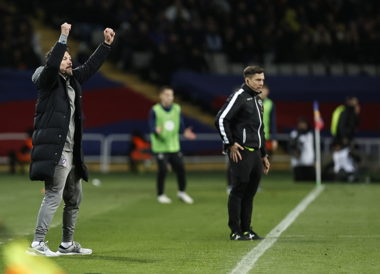 <p>Simeone durante el partido ante el Barcelona. / <strong>Club Atlético de Madrid</strong></p>