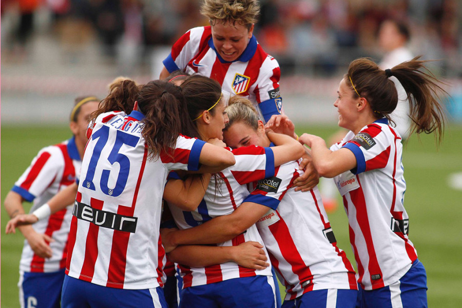 El Atlético Femina celebrando una de sus victorias.