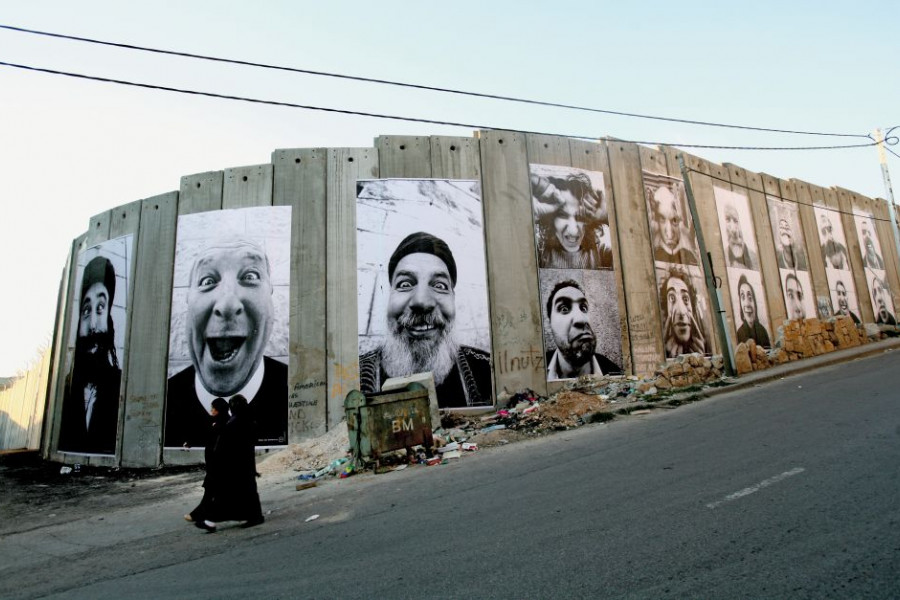 <p> Face 2 Face, muro de separación en el lado palestino. Belén, 2007.</p>