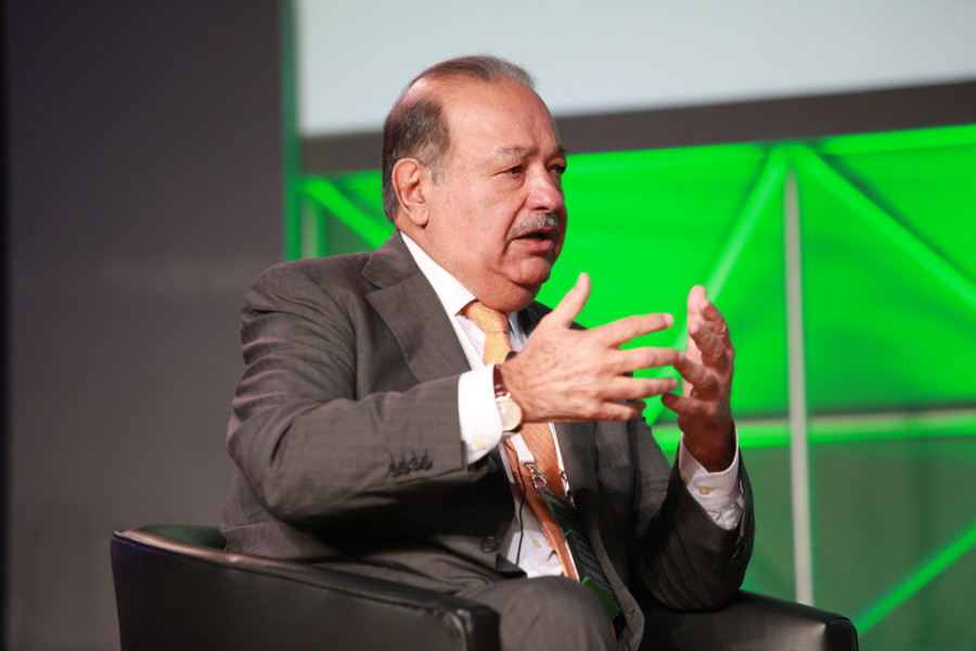 <p>Carlos Slim durante el congreso <em>The Americas Summit</em></p>