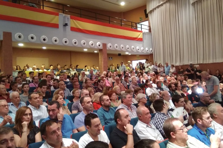 <p>Acto de Vox en el Paraninfo de la Universidad de Murcia, el 15 de septiembre de 2018. </p>
