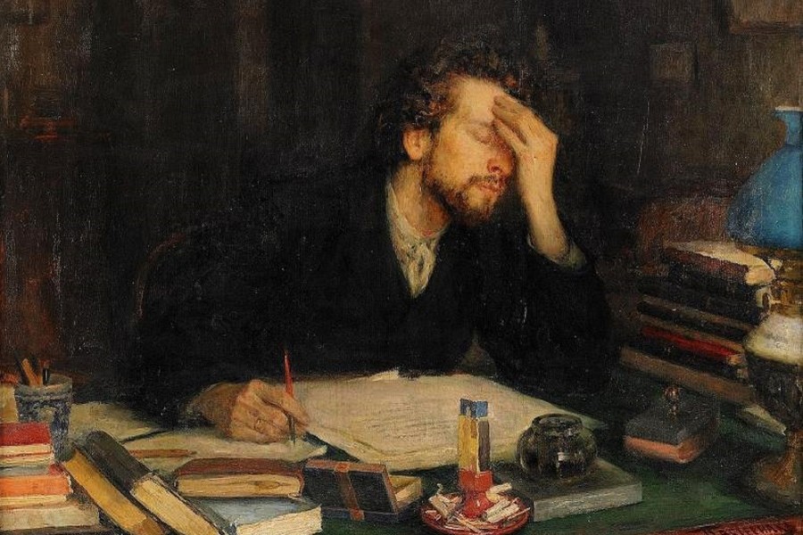 <p>'La pasión de la creación'. Leonid Pasternak, 1899.</p>