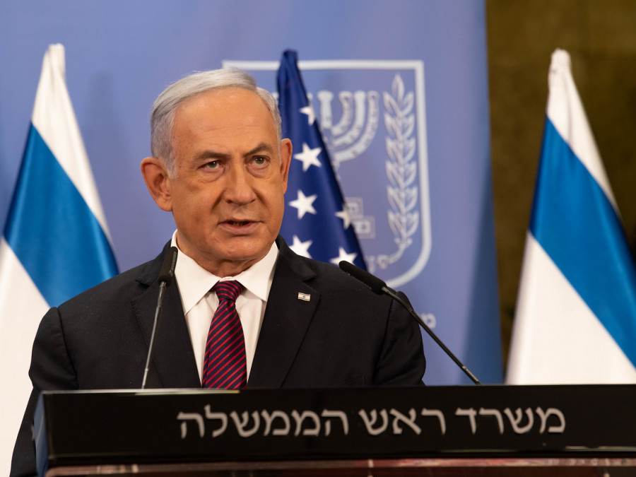 <p>Benjamin Netanyahu en una rueda de prensa junto al secretario de Defensa estadounidense en Washington. / <strong>Staff Sgt. Jack Sanders</strong></p>