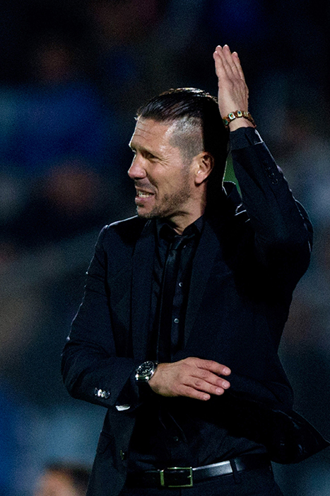 Diego Simeone durante un partido entre el Atlético de Madrid y el Getafe CF, el pasado 26 de octubre.