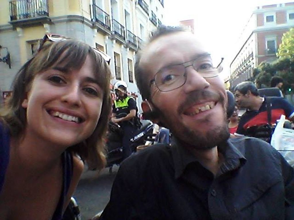 Botwin y Pablo Echenique durante el 15M.