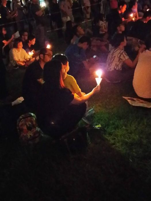 <p>Concentración en el 26 aniversario de la matanza de Tiananmen.</p>