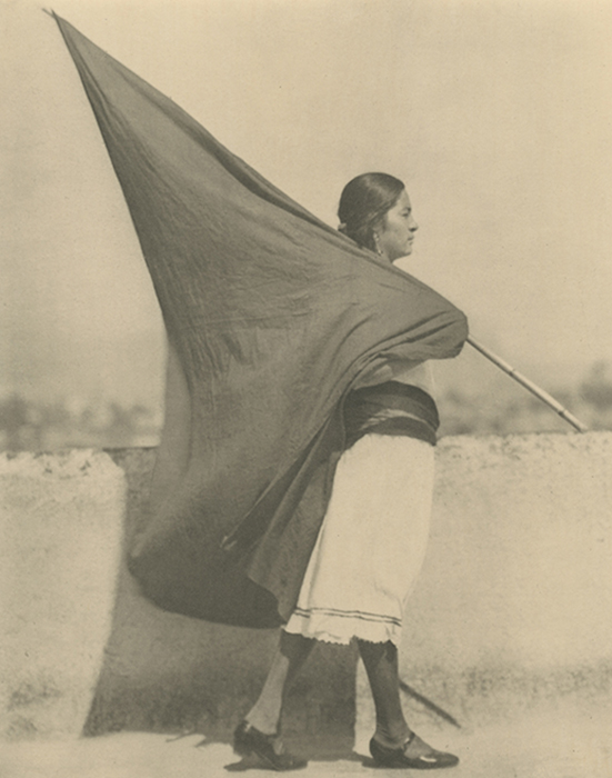 <p>Mujer con bandera, 1928.</p>