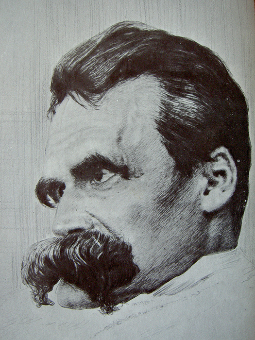 <p>Ilustración de Friedrich Nietzsche, realizada por Hans Olde.</p>