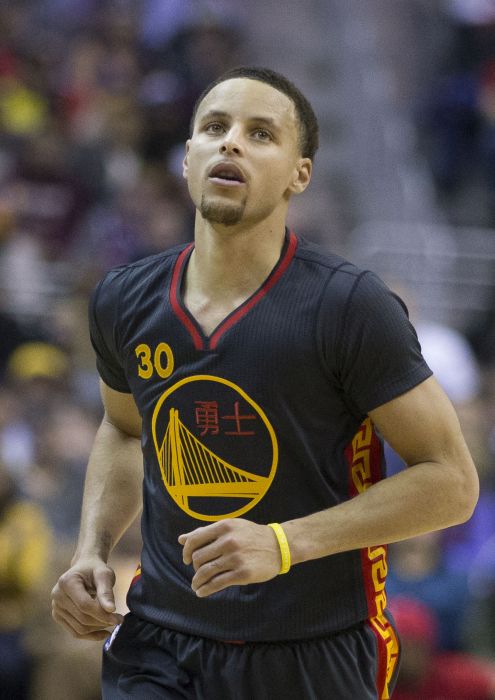 <p>Stephen Curry durante un partido en febrero de 2015.</p>