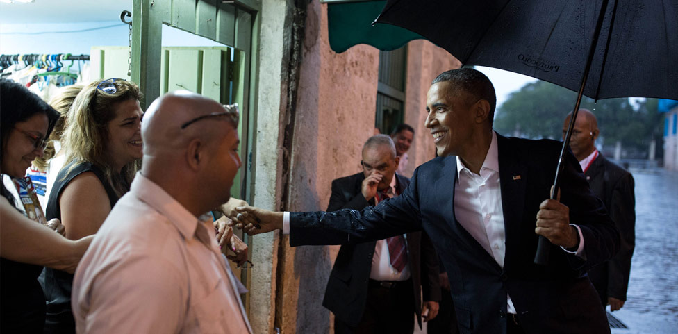 <p>Obama, durante durante su visita a la Habana</p>