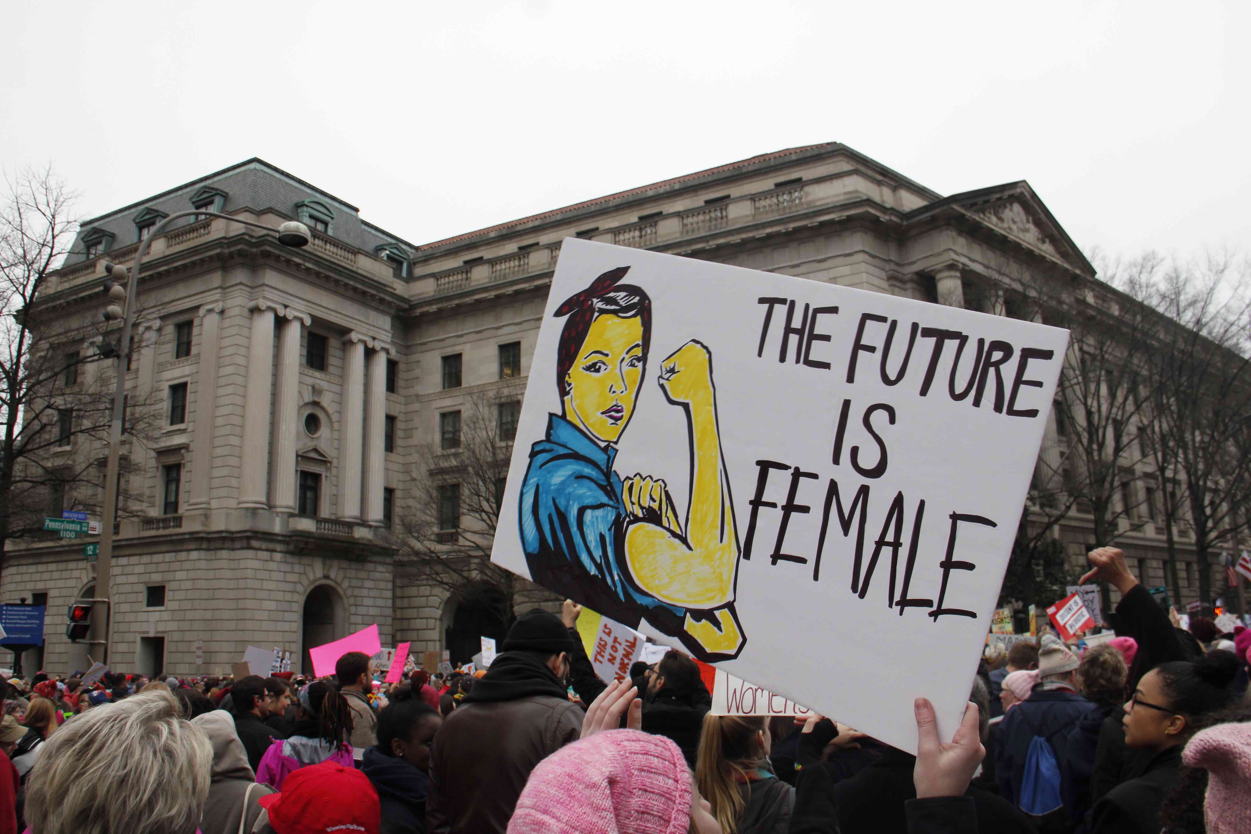 <p>Marcha de mujeres en Washington, en enero de 2017.</p>