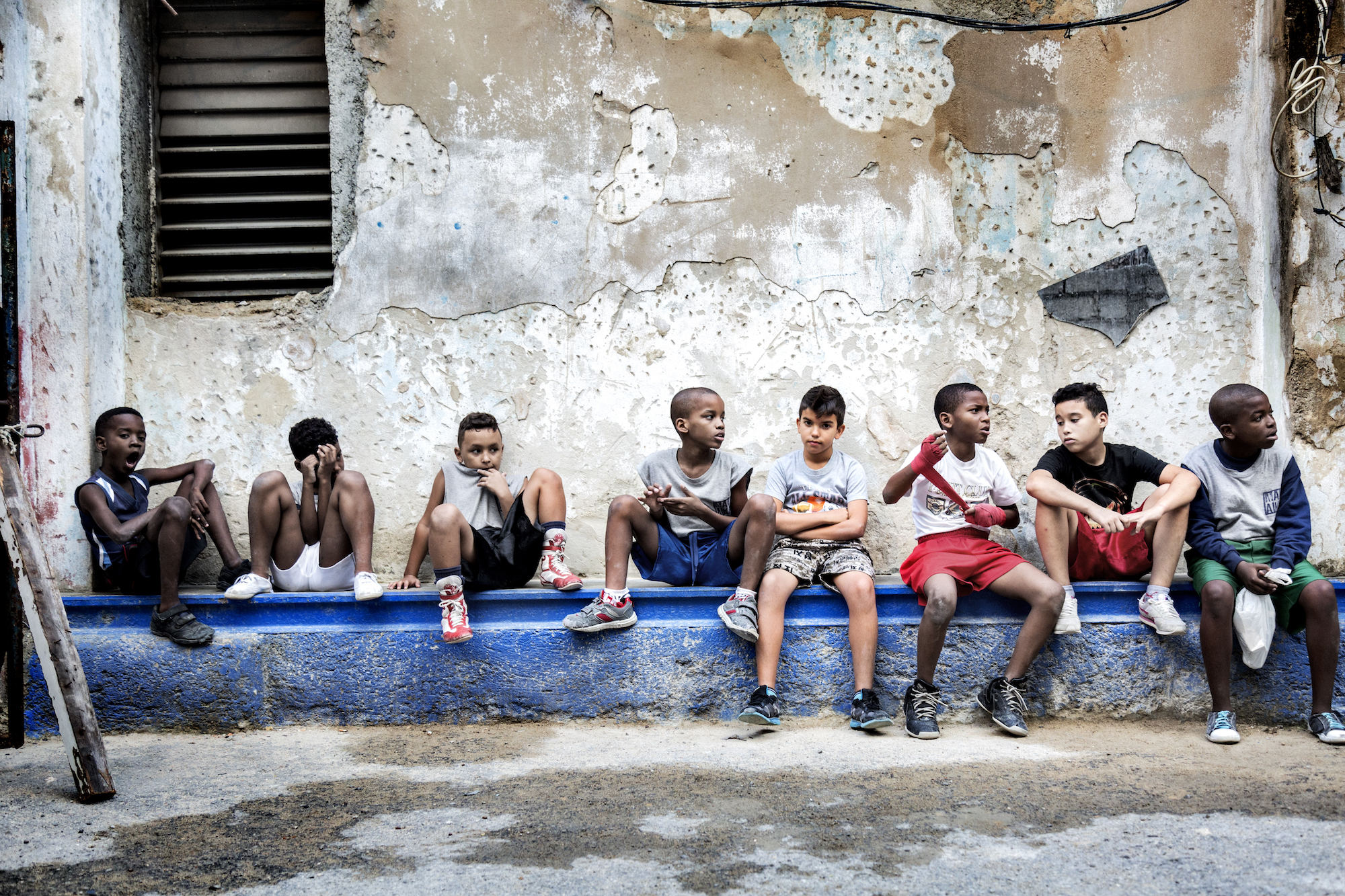 <p>Varios de los alumnos de Gimnasio de Boxeo en Centro Habana. </p>
