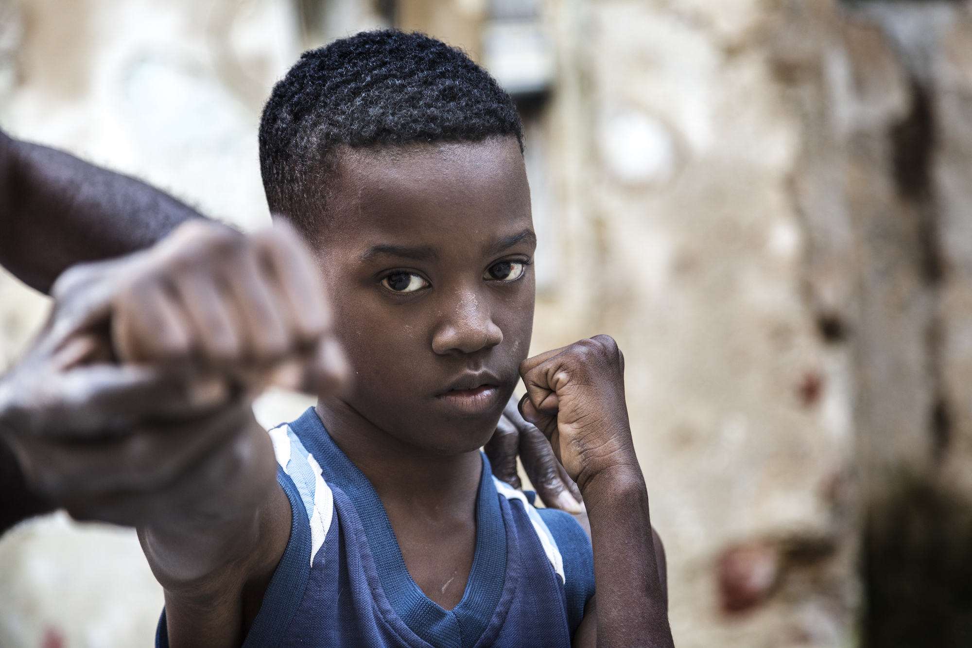 <p>Uno de los alumnos de la escuela infantil del Gimnasio de Boxeo. </p>