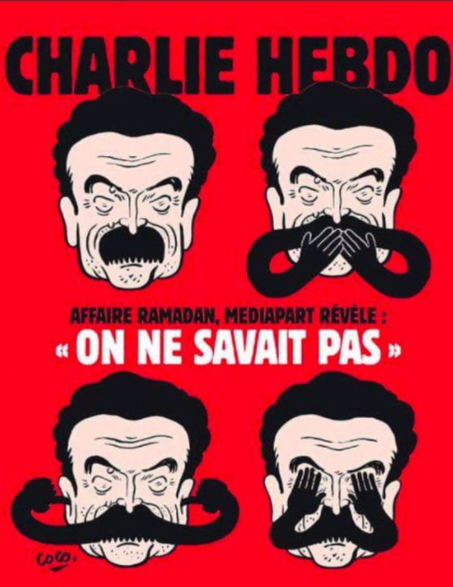 <p>Portada de <em>Charlie Hebdo</em> contra el director de <em>Mediapart,</em> Edwy Plenel.</p>