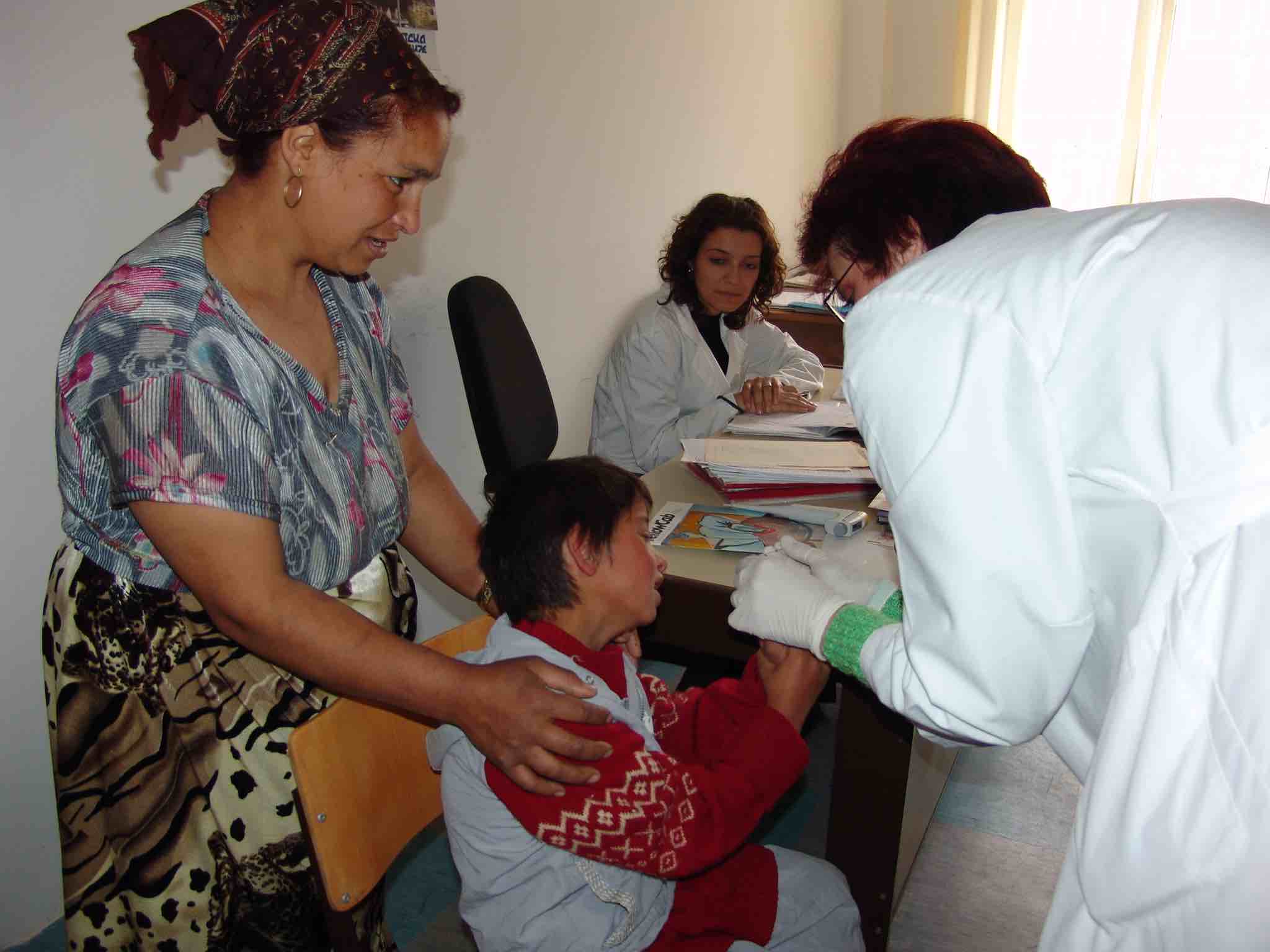 <p>Un paciente afectado por el plomo durante una prueba médica.</p>