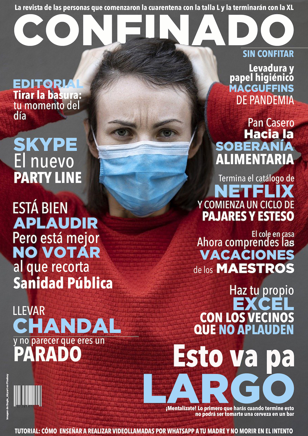 <p>Revista ficticia <em>Arquetipos de cuarentena </em>(nº5, 'Confinado').</p>