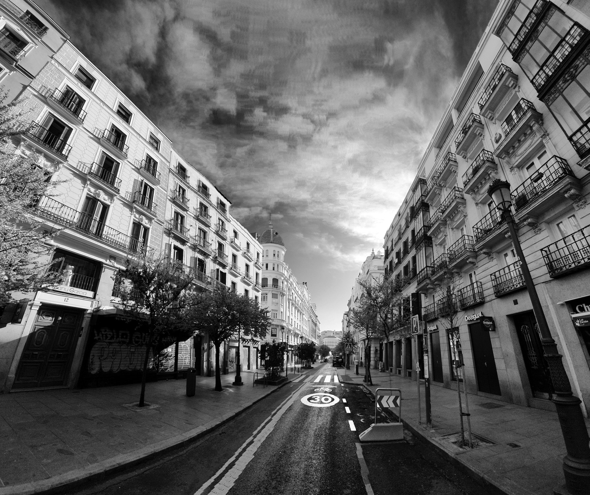 <p>La calle Mayor en silencio absoluto que pesaba como plomo. Solo dos pájaros cantaban.</p>