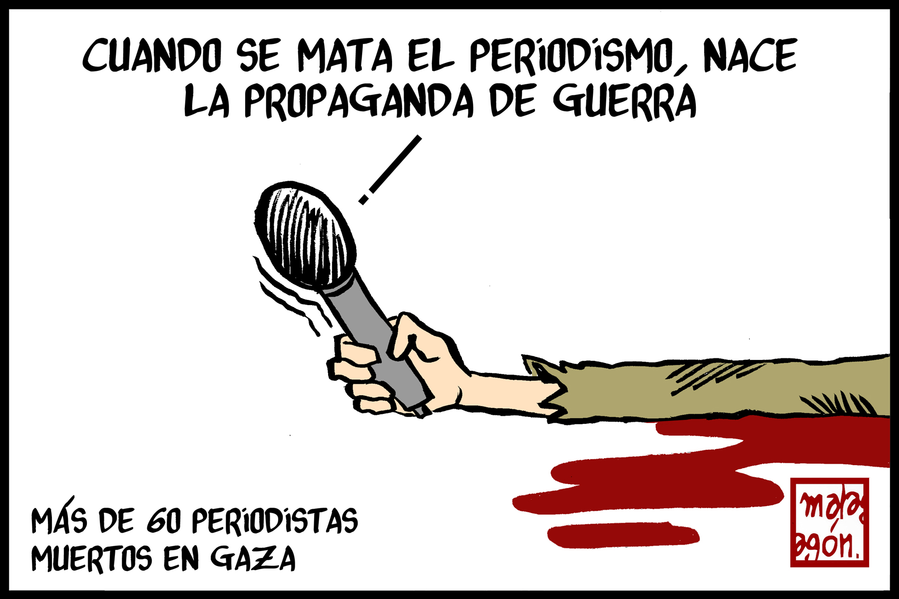 <p><em>Periodistas asesinados en Gaza.</em> /<strong> Malagón</strong></p>
